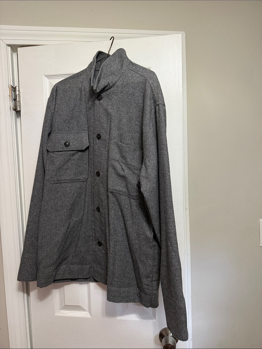 Banana Republic Men's Gray Military-Style Field Jacket